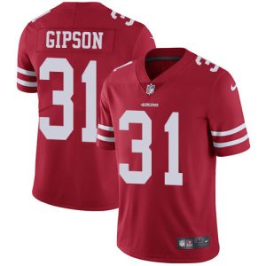 49ers #31 Tashaun Gipson Red Team Color Youth Stitched NFL Vapor Untouchable Limited Jersey