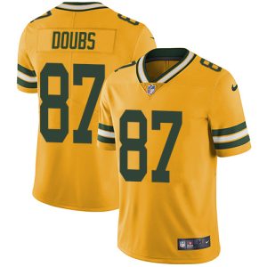 wholesale Packers #87 Romeo Doubs Yellow Men's Stitched NFL Limited Rush Jersey