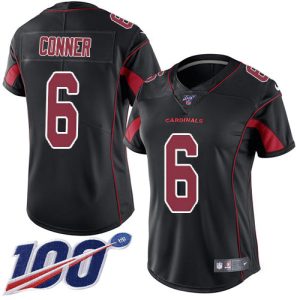 Cardinals #6 James Conner Black Women's Stitched NFL Limited Rush 100th Season Jersey