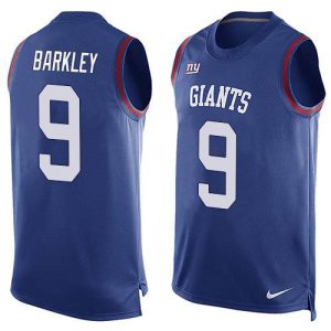 cheap Giants #9 Matt Barkley Royal Blue Team Color Men's Stitched NFL Limited Tank Top Jersey