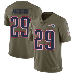 patriots #29 j.c. jackson olive youth stitched nfl limited 2017 salute to service cheap jersey
