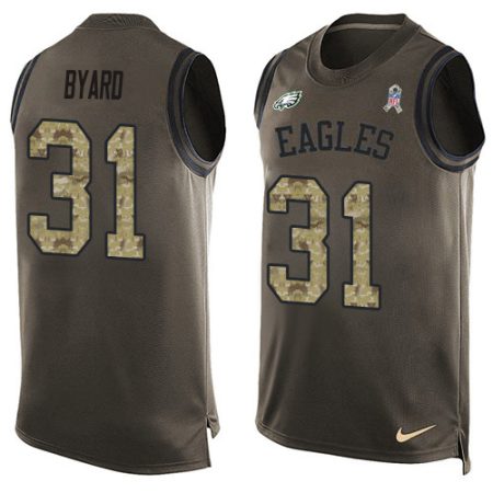 Eagles #31 Kevin Byard Green Men's Stitched NFL Limited Salute To Service Tank Top Jersey