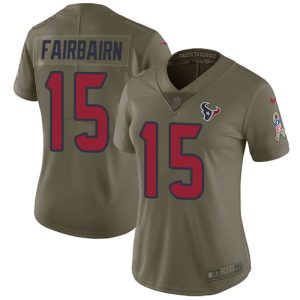 cheap Texans #15 Ka'imi Fairbairn Olive Women's Stitched NFL Limited 2017 Salute To Service Jersey