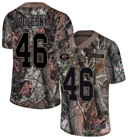 packers #46 jack podlesny camo men's stitched nfl limited rush realtree cheap jersey